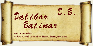 Dalibor Batinar vizit kartica